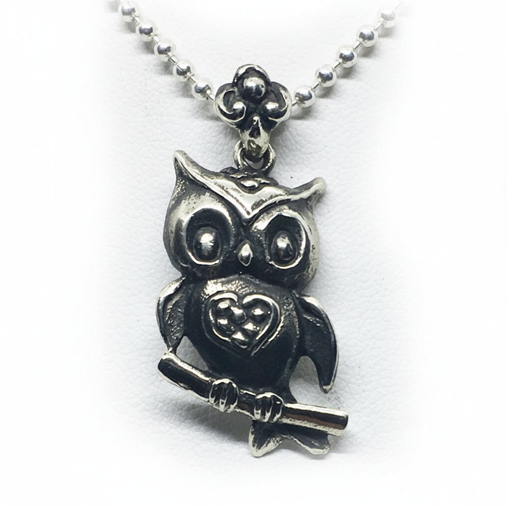 Smart Owl Sterling Silver Pendant