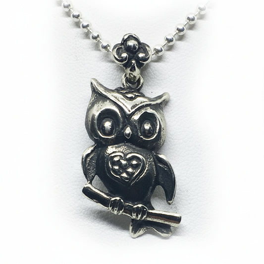 Smart Owl Sterling Silver Pendant