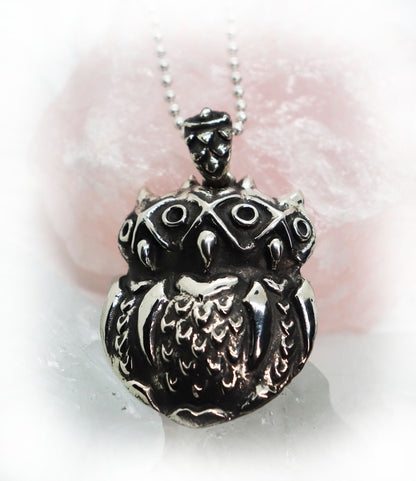 XOXO 3 Owls Sterling Silver Pendant