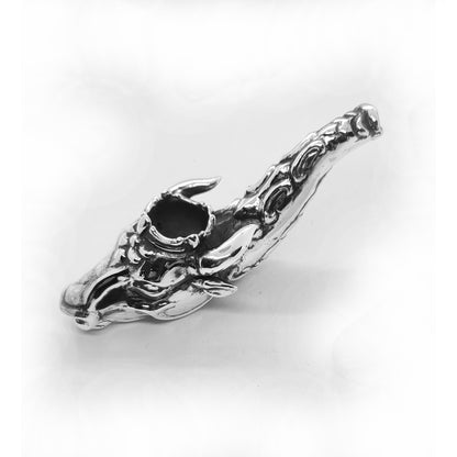 Ox Head Unique Smoking Sterling Silver Pipe.