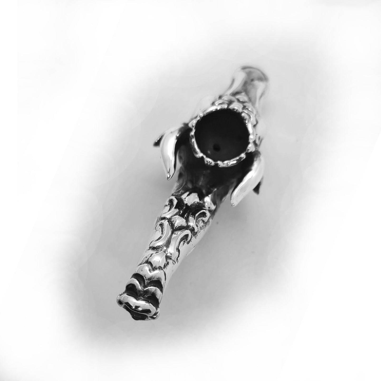 Ox Head Unique Smoking Sterling Silver Pipe.