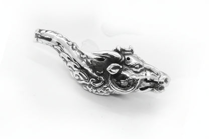 Ox Head Unique Smoking Sterling Silver Pipe.