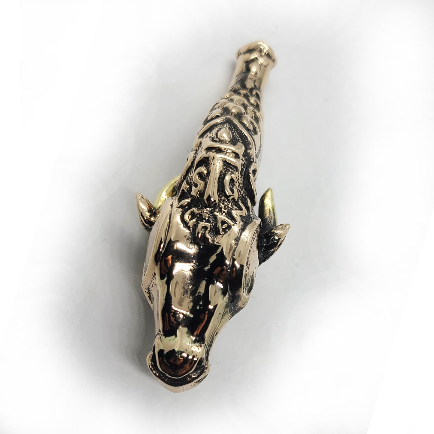 Ox Head Bronze Smocking Pipe