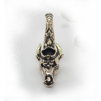 Ox Head Bronze Smocking Pipe
