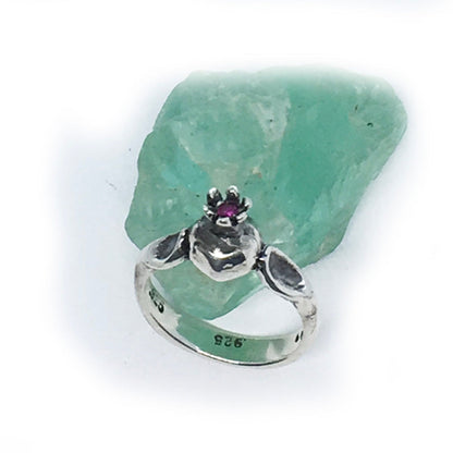 Pomegranate Small Sterling Silver ring V1