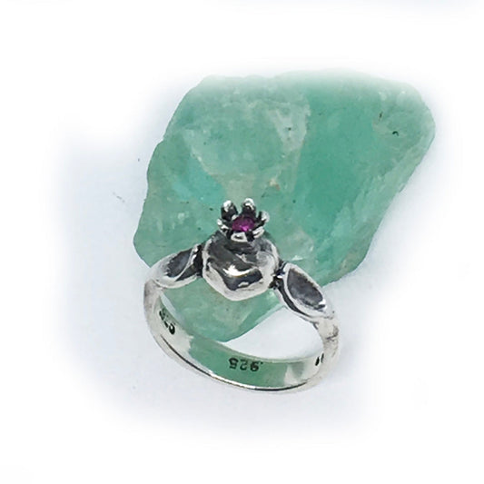 Pomegranate Small Sterling Silver ring V1