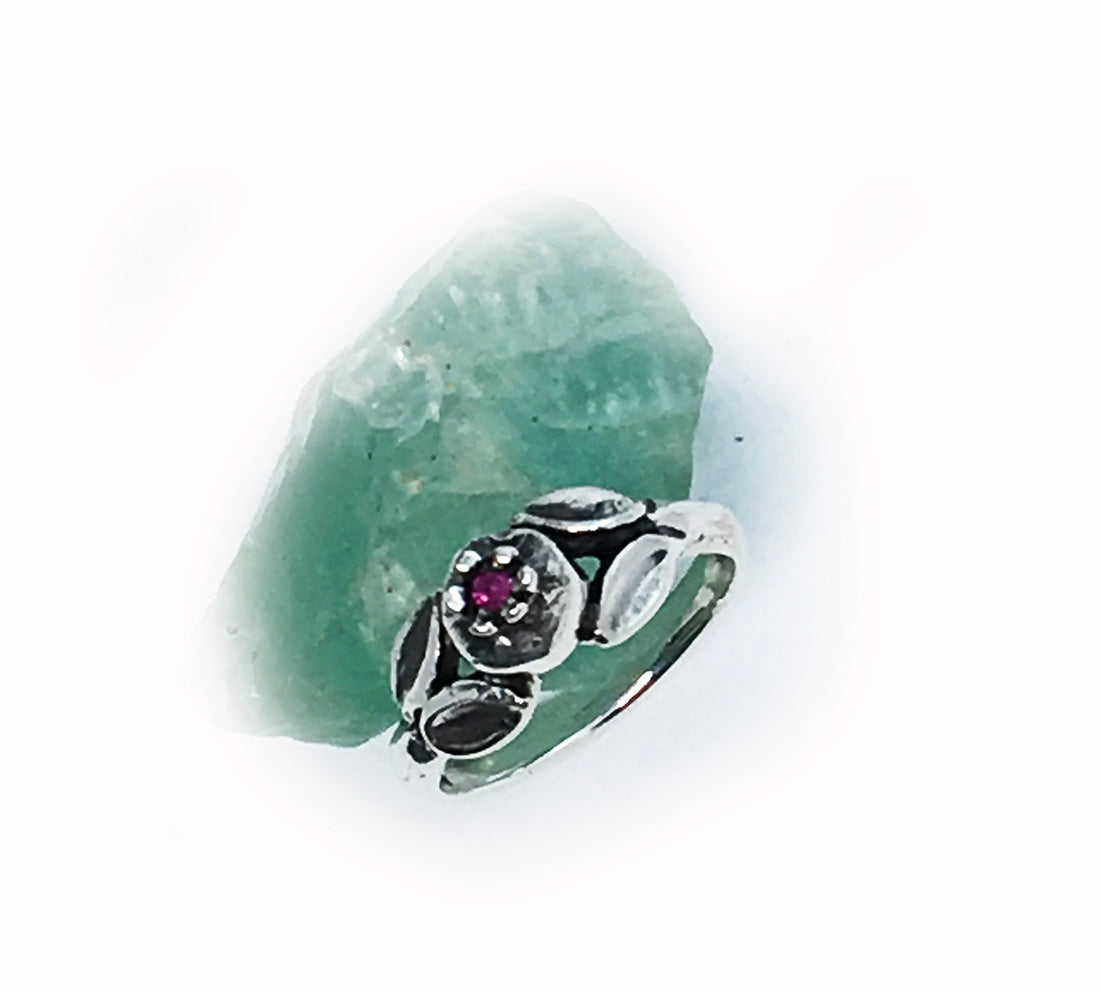 Pomegranate Small Sterling Silver Ring V2