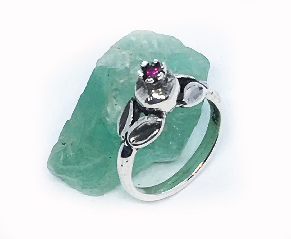 Pomegranate Small Sterling Silver Ring V2