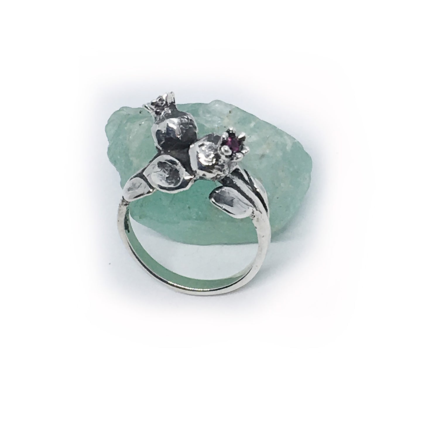 Pomegranate Sterling Silver Ring