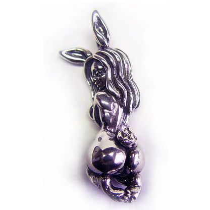 Sexy Rabbit Girl Sterling Silv Pendant