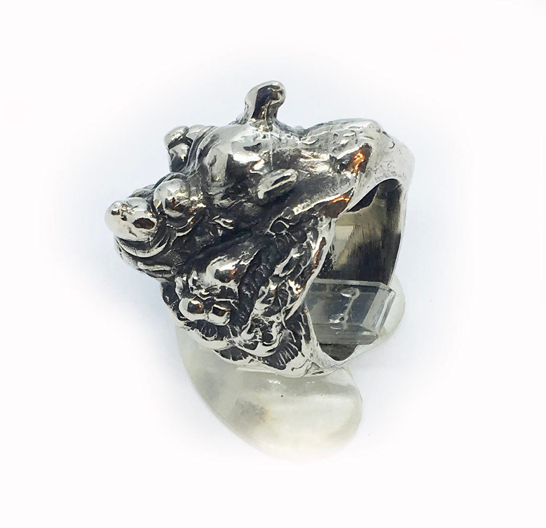 Rhino Sterling Silver Ring