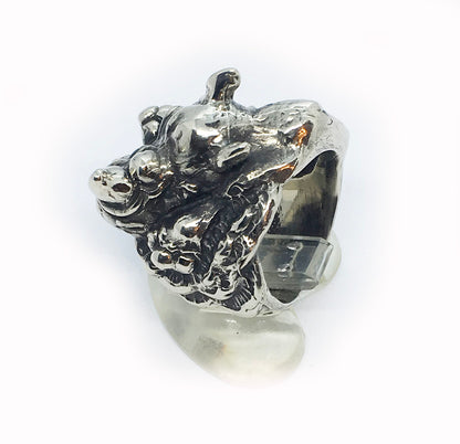 Rhino Sterling Silver Ring