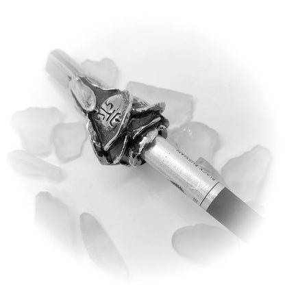 Rose Head Sterling Silver Cigarette Pipe
