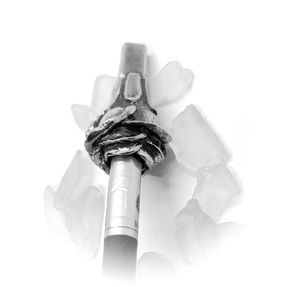 Rose Head Sterling Silver Cigarette Pipe
