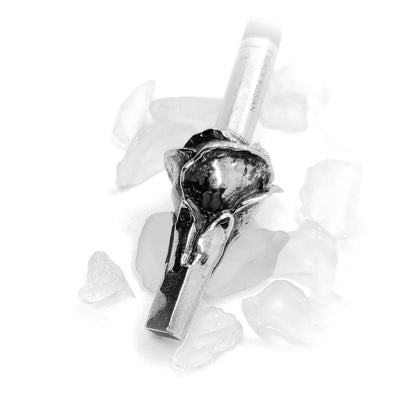 Rose Head Sterling Silver Cigarette Pipe