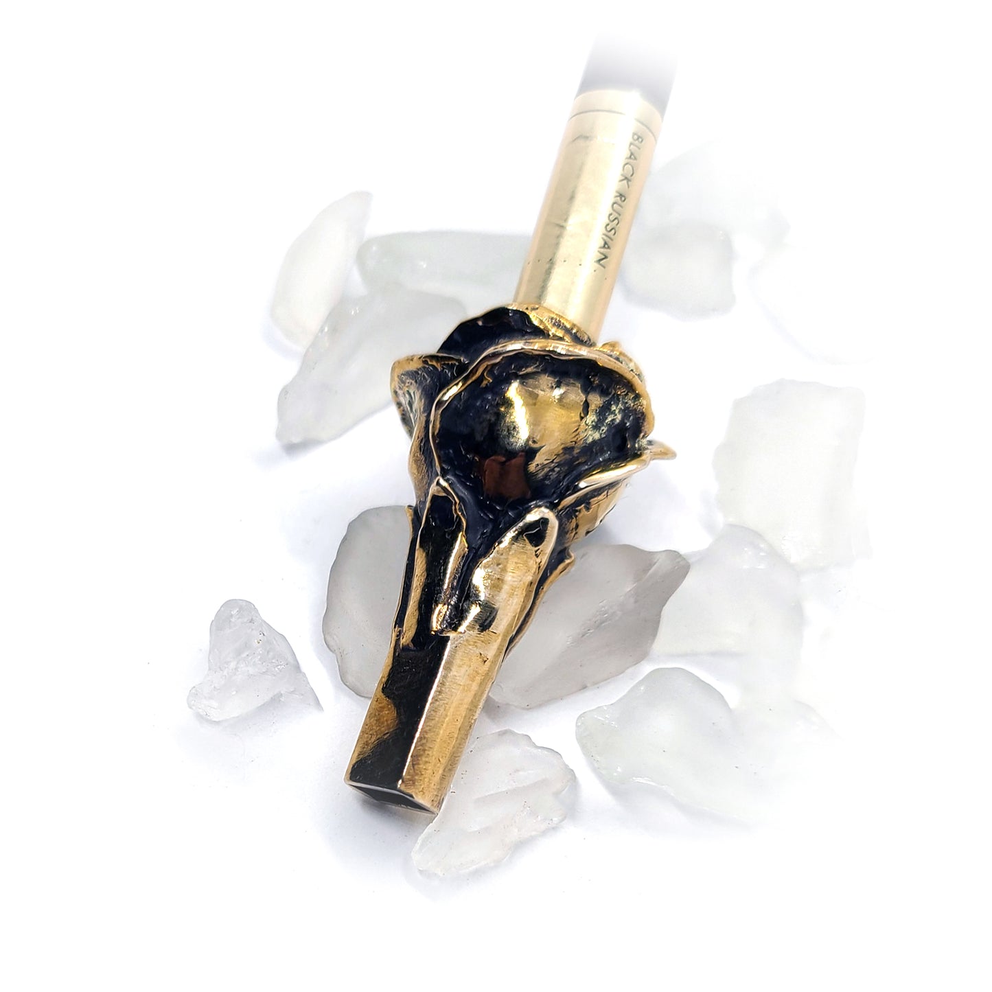 Rose Head Sterling Silver Cigarette Pipe