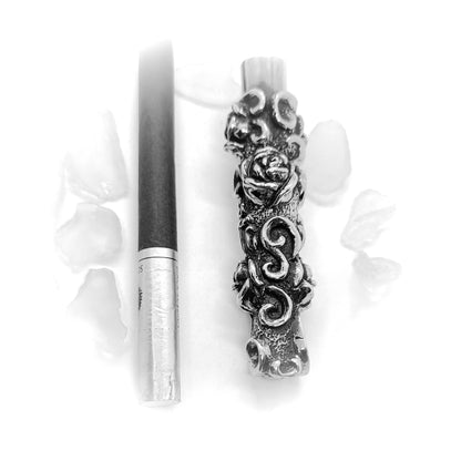 Rose Blossom Sterling Silver Cigarette Pipe
