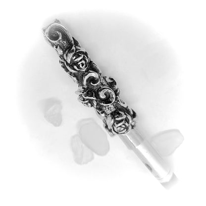 Rose Blossom Sterling Silver Cigarette Pipe
