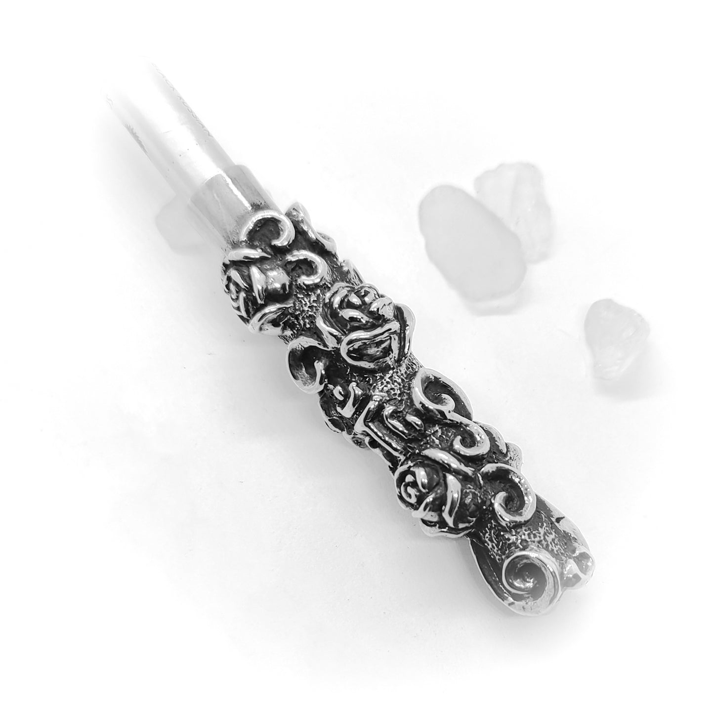 Rose Blossom Sterling Silver Cigarette Pipe