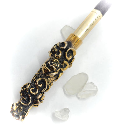 Rose Blossom Sterling Silver Cigarette Pipe