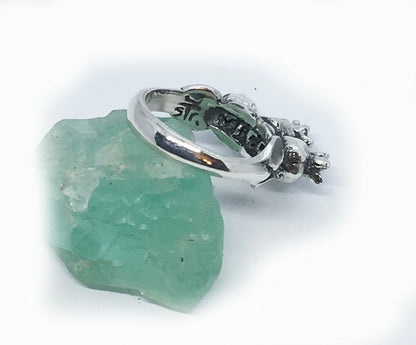 3 Pomegranate Sterling Silver Ring