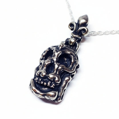 Salvador Dali Silver Skull Pendant