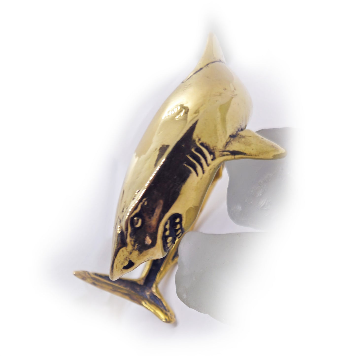 Shark Body on Arm Brass Bracelet.