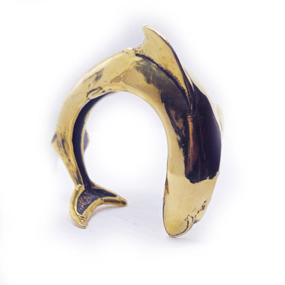 Shark Body on Arm Brass Bracelet.