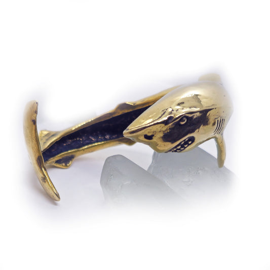 Shark Body on Arm Brass Bracelet.