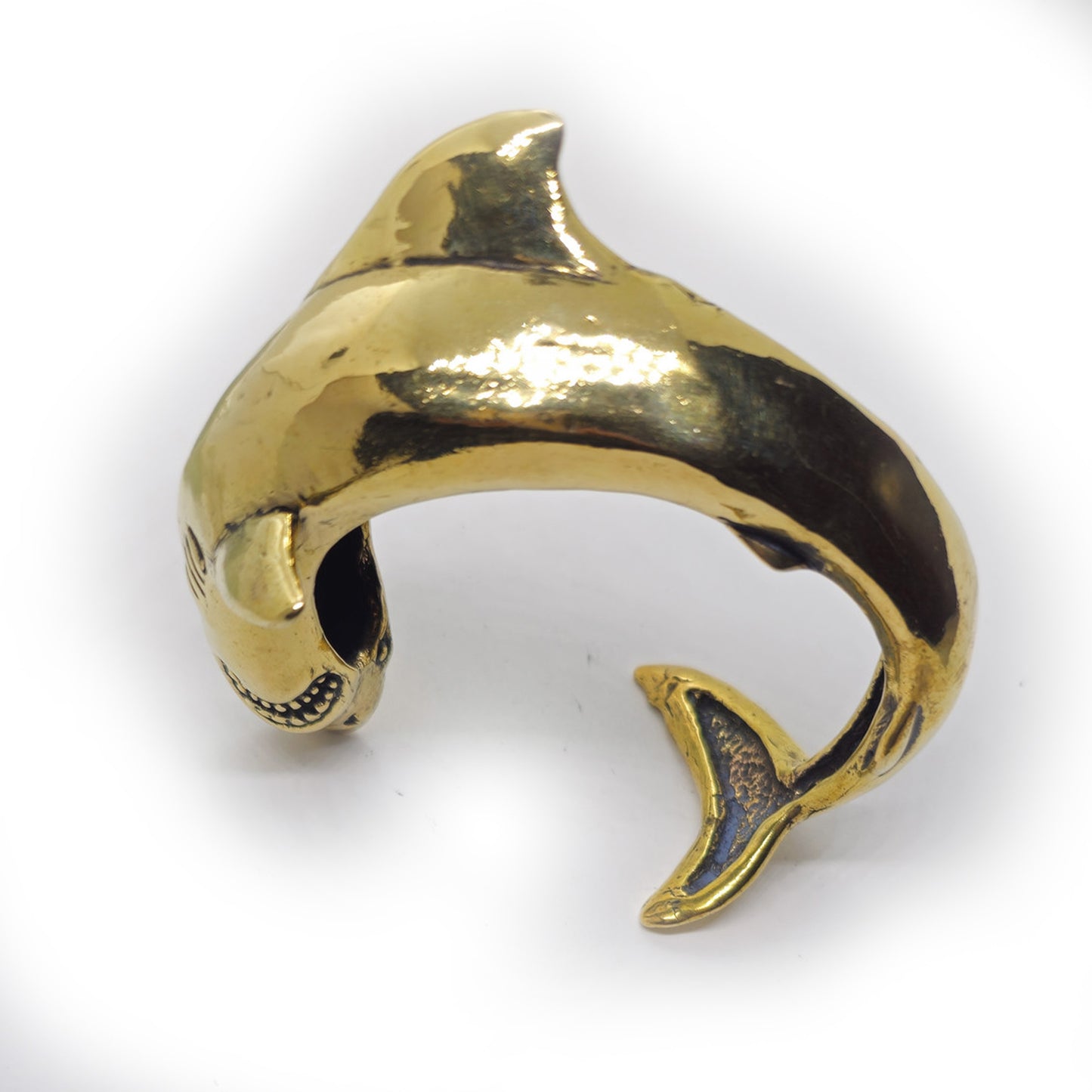 Shark Body on Arm Brass Bracelet.