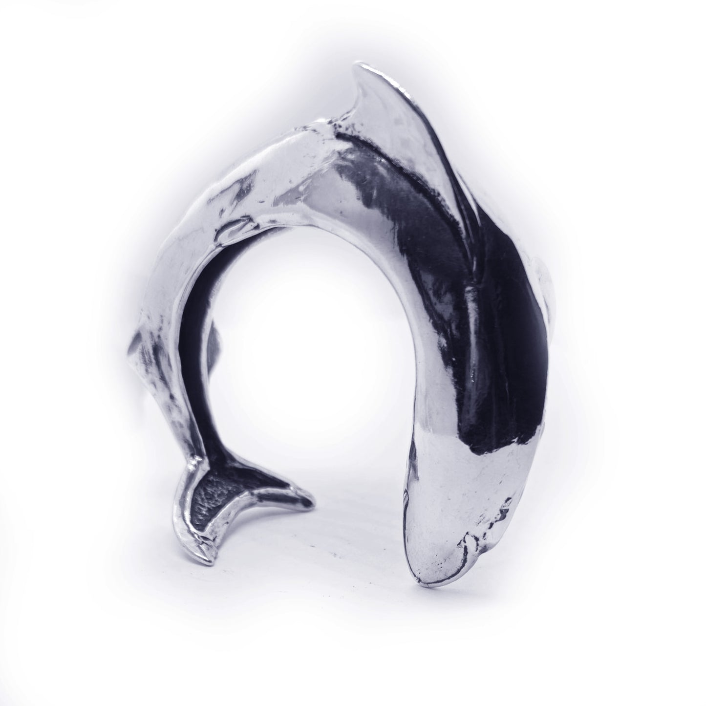 Shark Body on Arm Sterling Silver Bracelet.