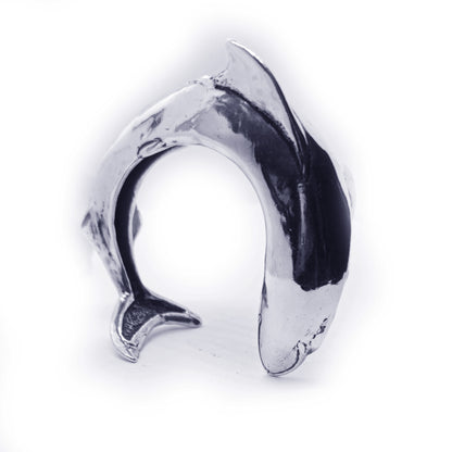 Shark Body on Arm Sterling Silver Bracelet.