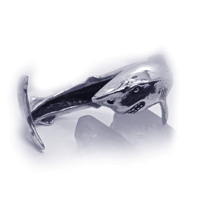 Shark Body on Arm Sterling Silver Bracelet.
