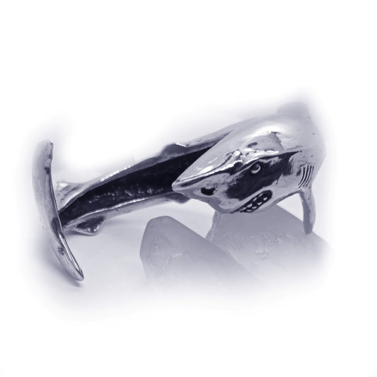 Shark Body on Arm Sterling Silver Bracelet.