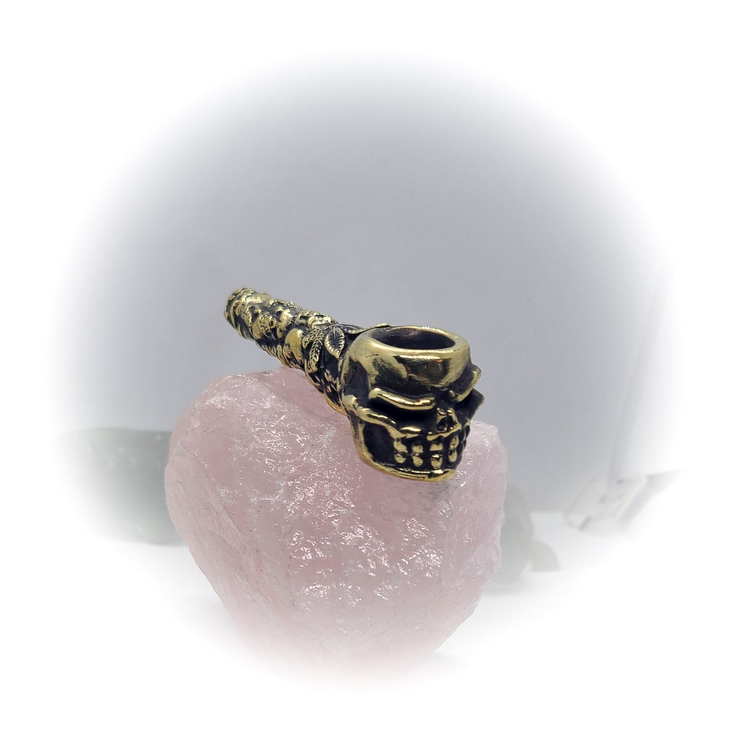 Skulls in Fires Sterling Silver Smoking Pipe