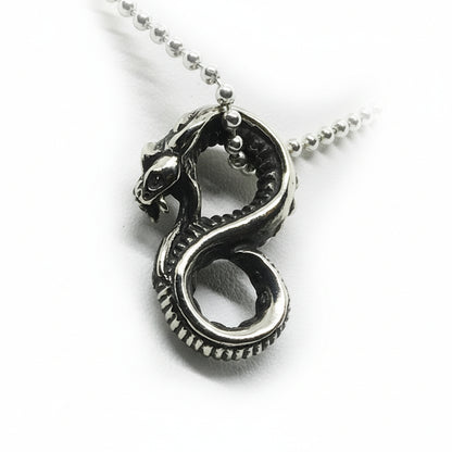 Stunning Snake Sterling Silver Pendant