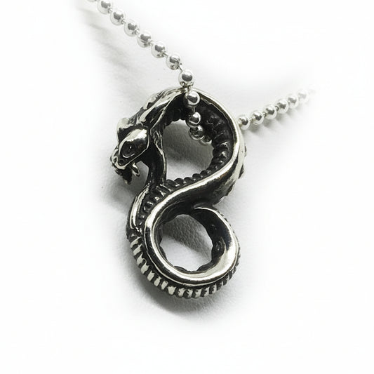 Stunning Snake Sterling Silver Pendant