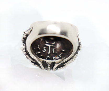 Cobras Black Mamba United Turquoise Stone Silver Ring
