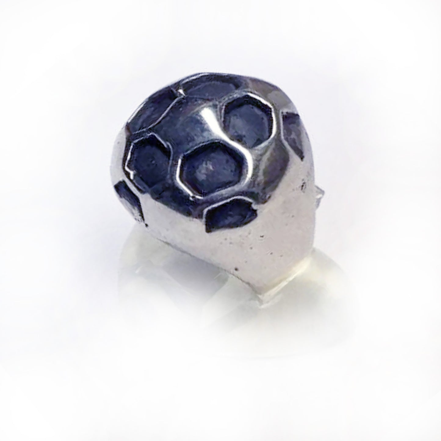 Soccer Ball Sterling Silver Ring