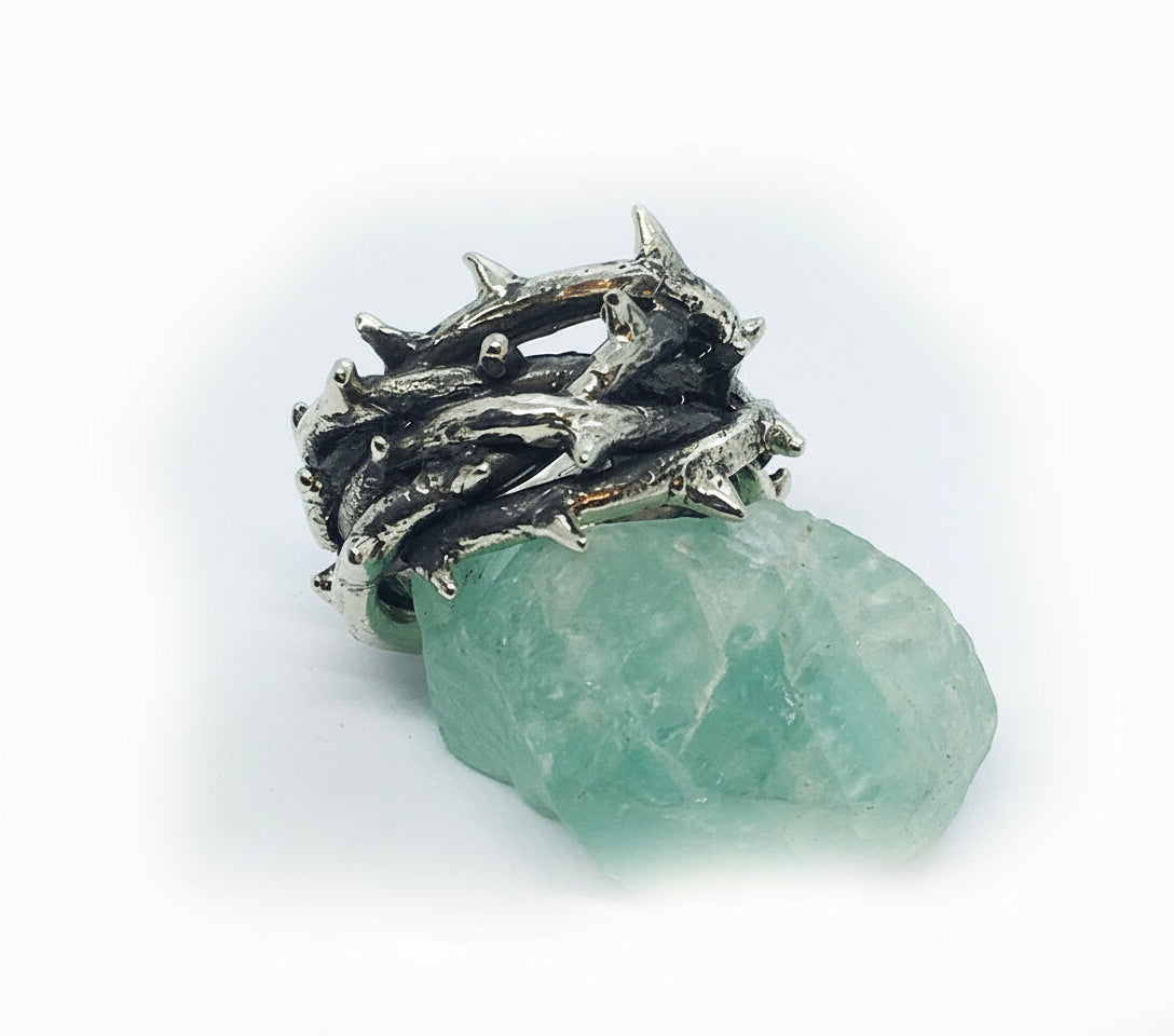 Crown of Thorns Silver Ring V3