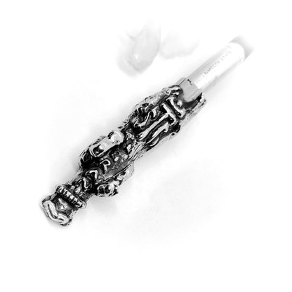 Attacking Tiger Sterling Silver Cigarette Pipe