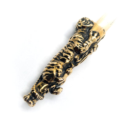Attacking Tiger Sterling Silver Cigarette Pipe