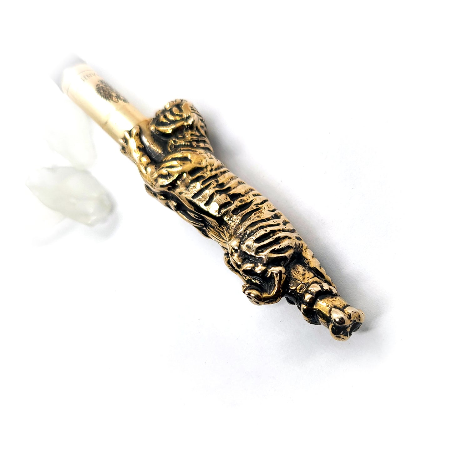 Attacking Tiger Sterling Silver Cigarette Pipe