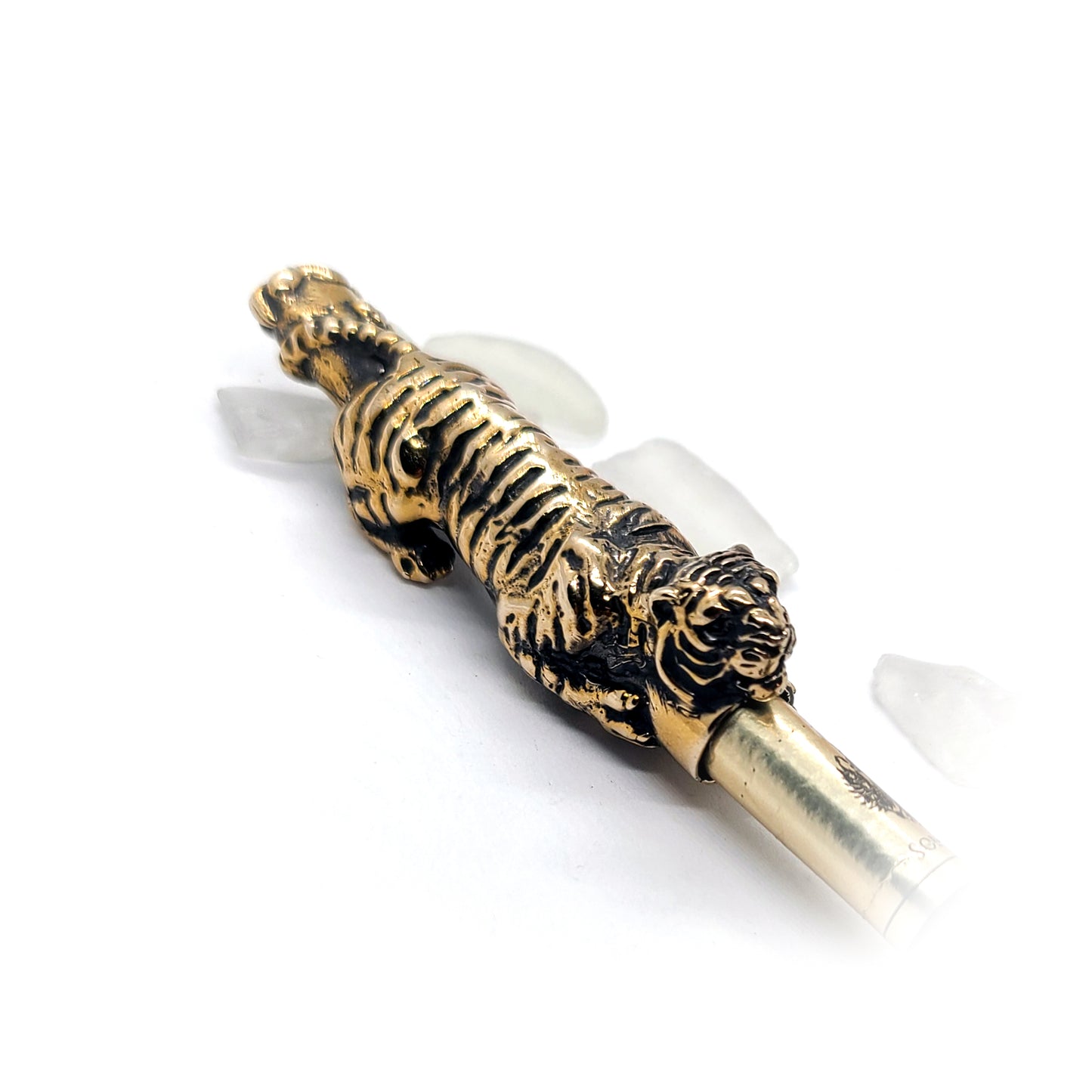 Attacking Tiger Sterling Silver Cigarette Pipe