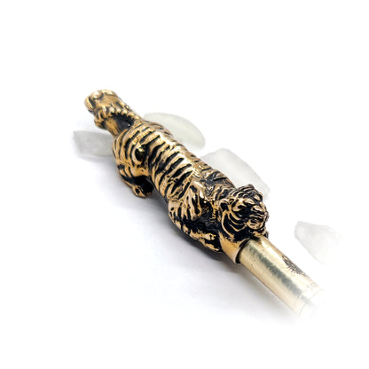 Attacking Tiger Sterling Silver Cigarette Pipe