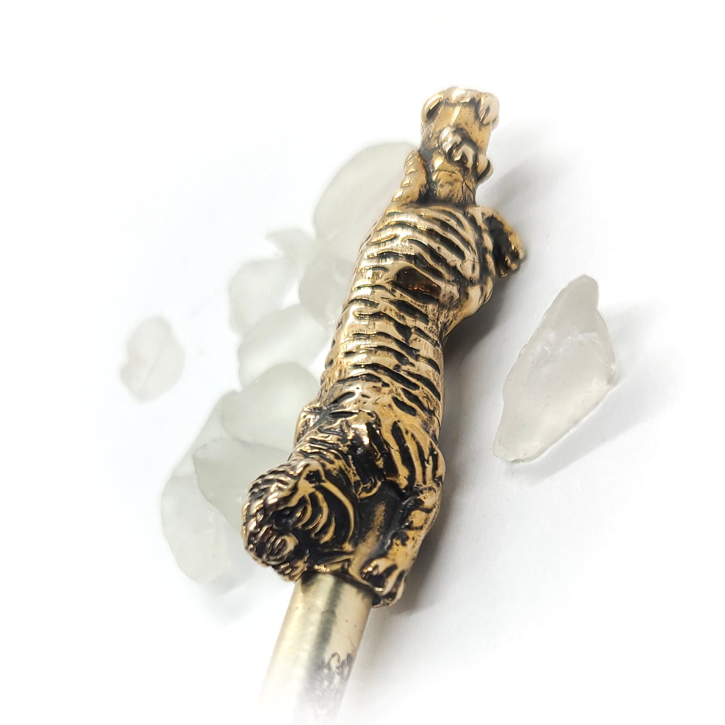 Attacking Tiger Sterling Silver Cigarette Pipe