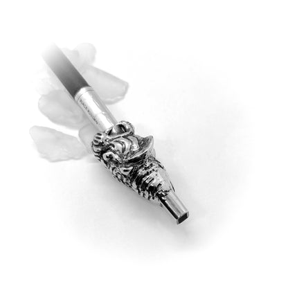 Tiger Head Sterling Silver Cigarette Pipe
