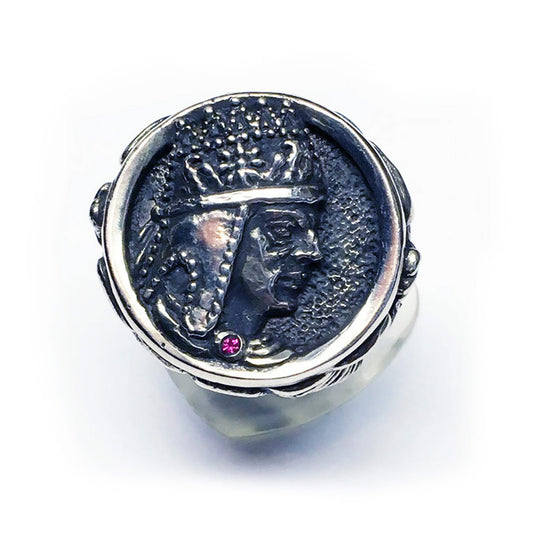 Armenian Powerfull King of Kings Tigran The Great Sterling Silver Ring V2