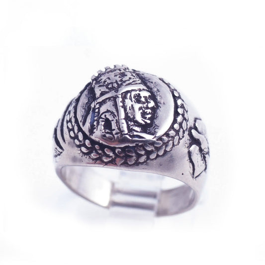 Armenian Powerfull King of Kings Tigran The Great Sterling Silver Ring V6