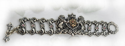 Royal Tigrani Kings Lion Sterling Silver Bracelet with Rubies